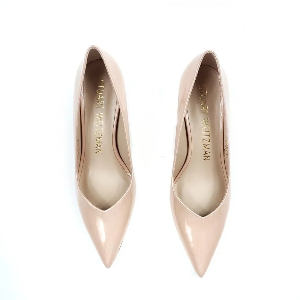 Stuart Weitzman Womens Anny 70 Pumps 7.5 Poudre Blush Pink Pointed Toe Heels - Picture 3 of 8